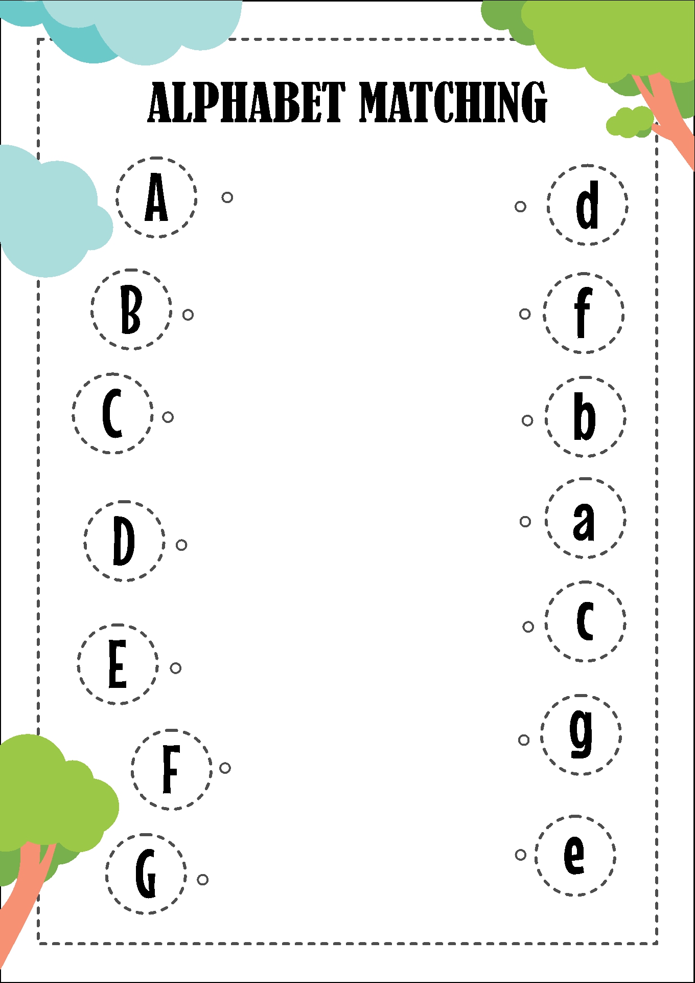 Alphabet Matching Worksheets - 13 Free PDF Printables | Printablee