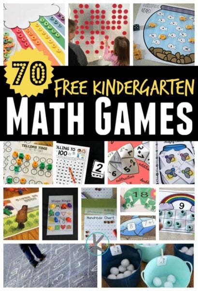 free printable math board games for kindergarten