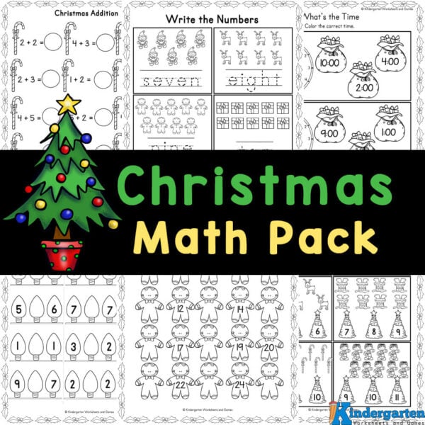 ? FREE Christmas Math Worksheets for Kindergarten