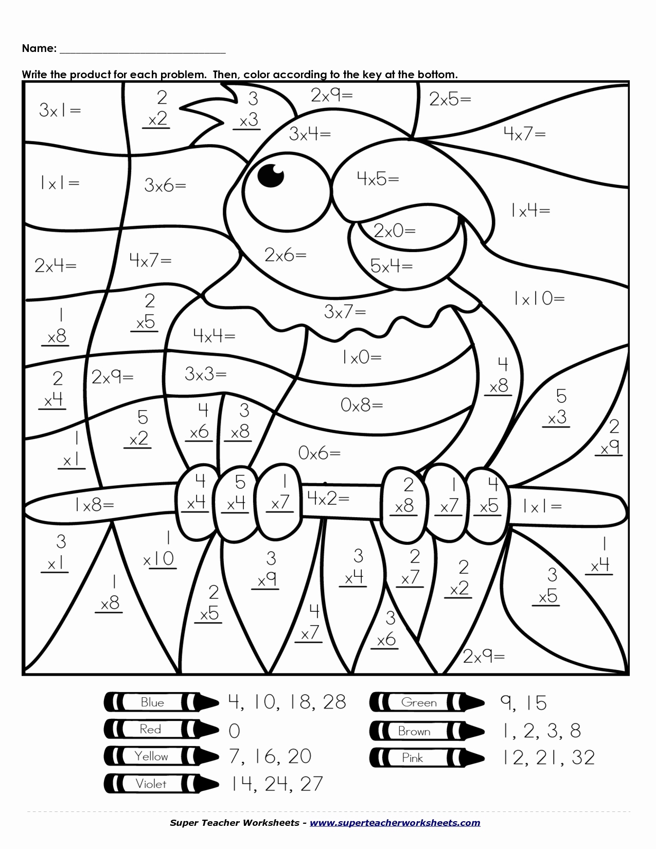 Math Coloring Pages 5Th Grade