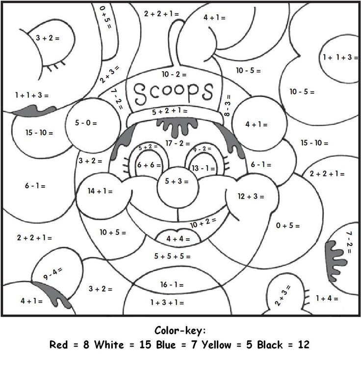 Free coloring pages of winter math addition | Math coloring ...