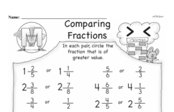 free printable math fractions worksheet
