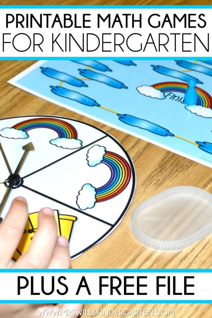 Engaging Math Games for Kindergarten Printable Free File Activity TOO