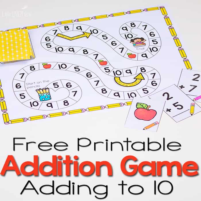free printable math games for kindergarten students