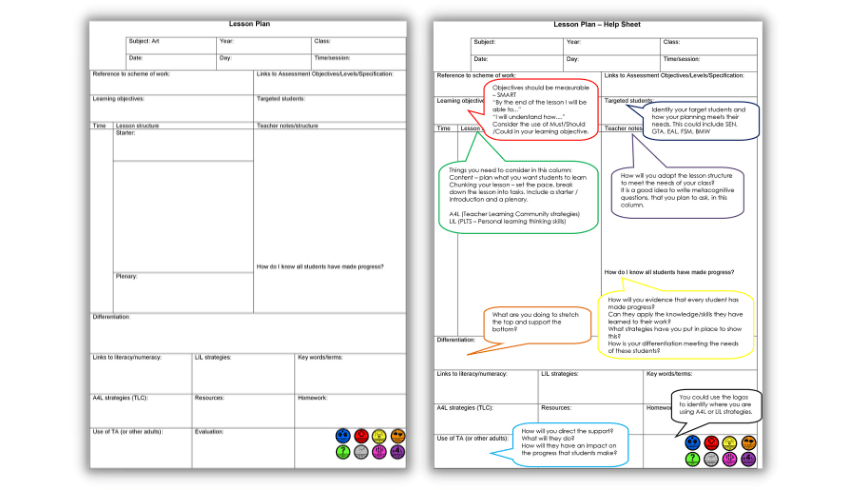 free printable math lesson plan template