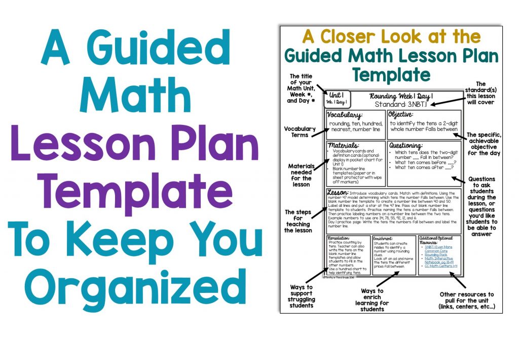 free printable math lesson plan template
