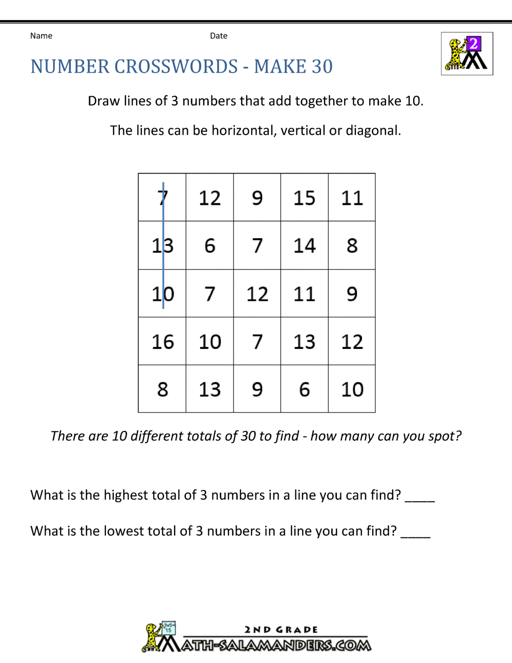 free printable math puzzle worksheet