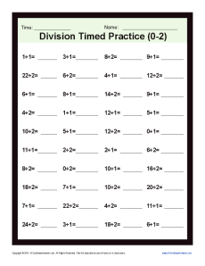 free printable math worksheet division