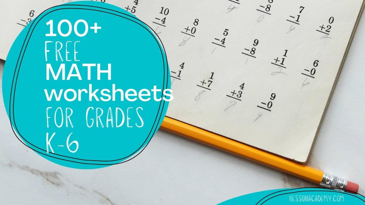 Free Printable Math Worksheets for K-6 Story - Hess UnAcademy