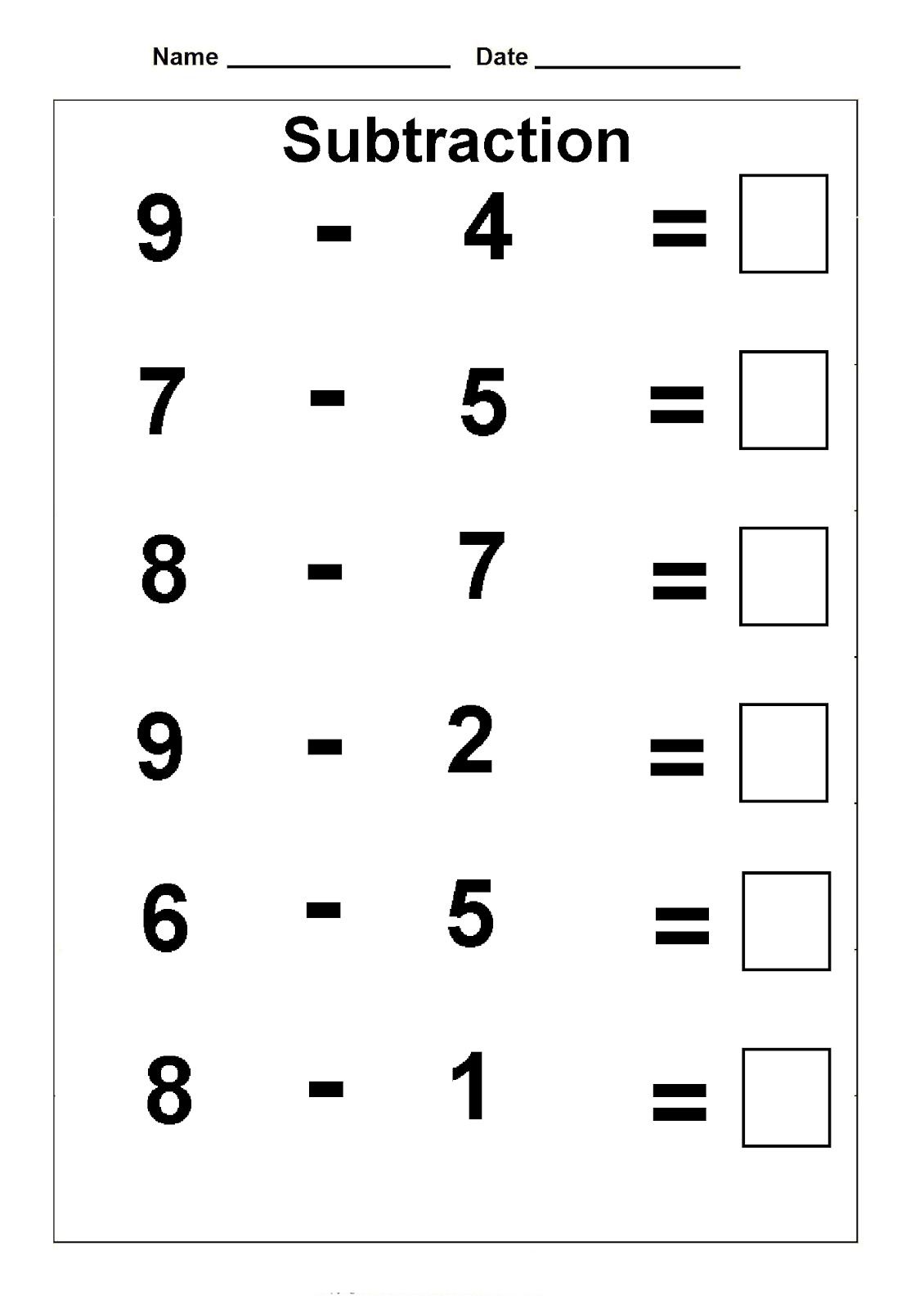free printable math worksheets kindergarten first grade