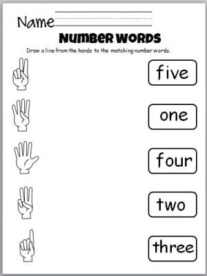 Number Word Match 1 to 5 | Made By Teachers