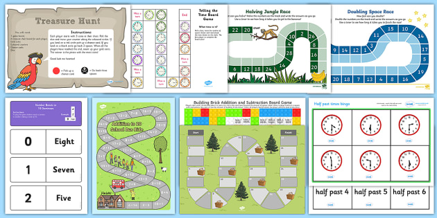 free printable maths board games ks1