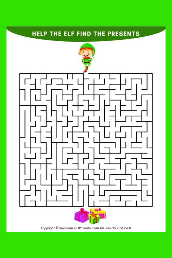 Printable Christmas Maze for Kids