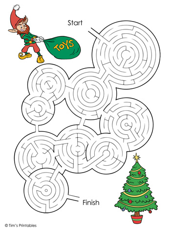 Christmas Maze - Tims Printables