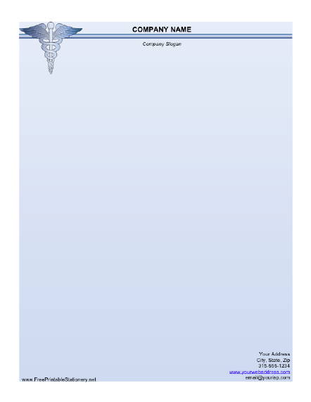 free printable medical stationery