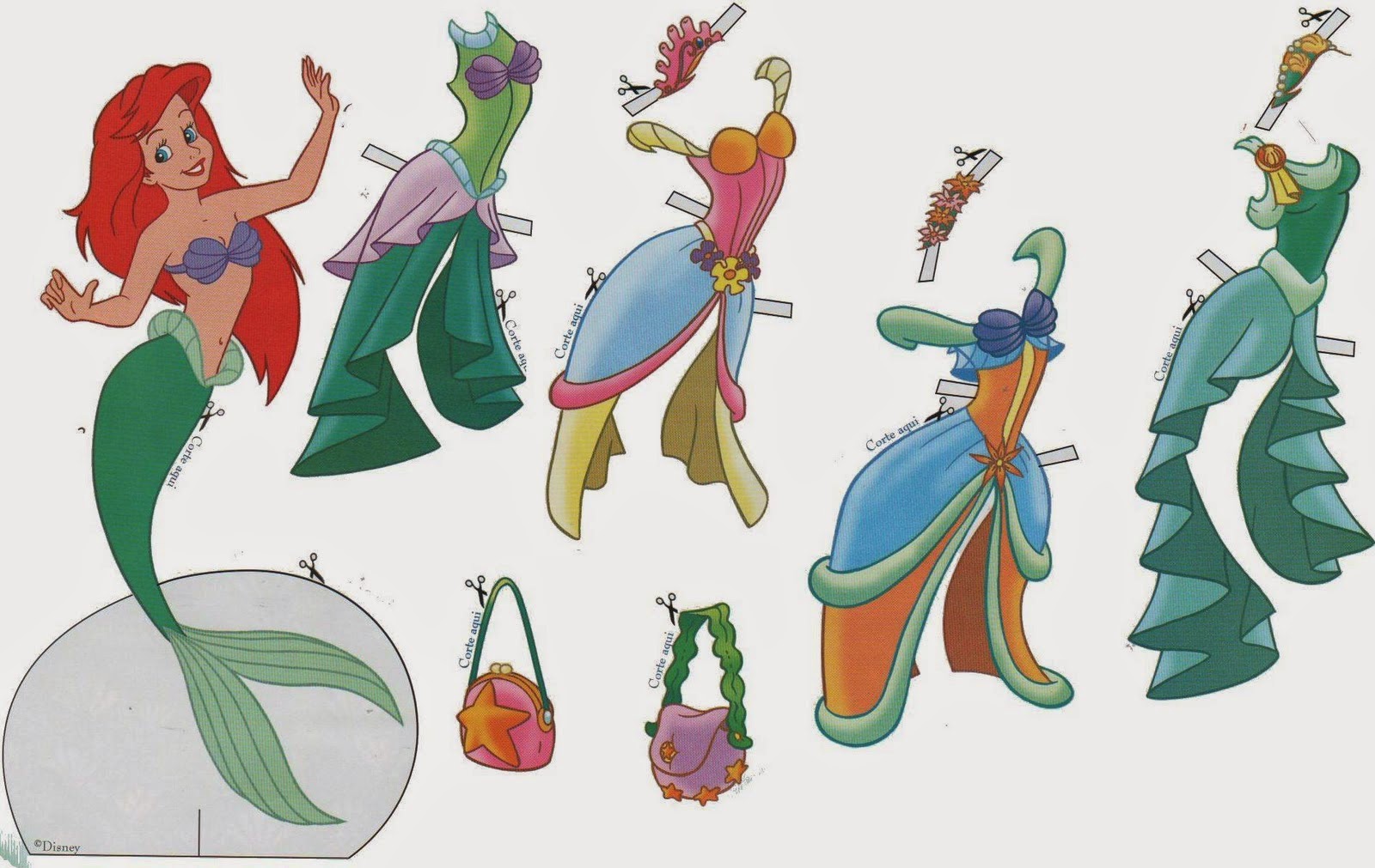 the-little-mermaid-vintage-free-printable-paper-dolls-oh-my-worksheets-library for Free Printable Mermaid Paper Dolls The Little Mermaid Vintage: Free Printable Paper Dolls. - Oh My ... - Worksheets Library for Free Printable Mermaid Paper Dolls