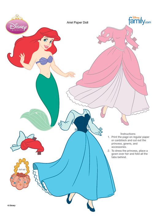 free printable mermaid paper dolls