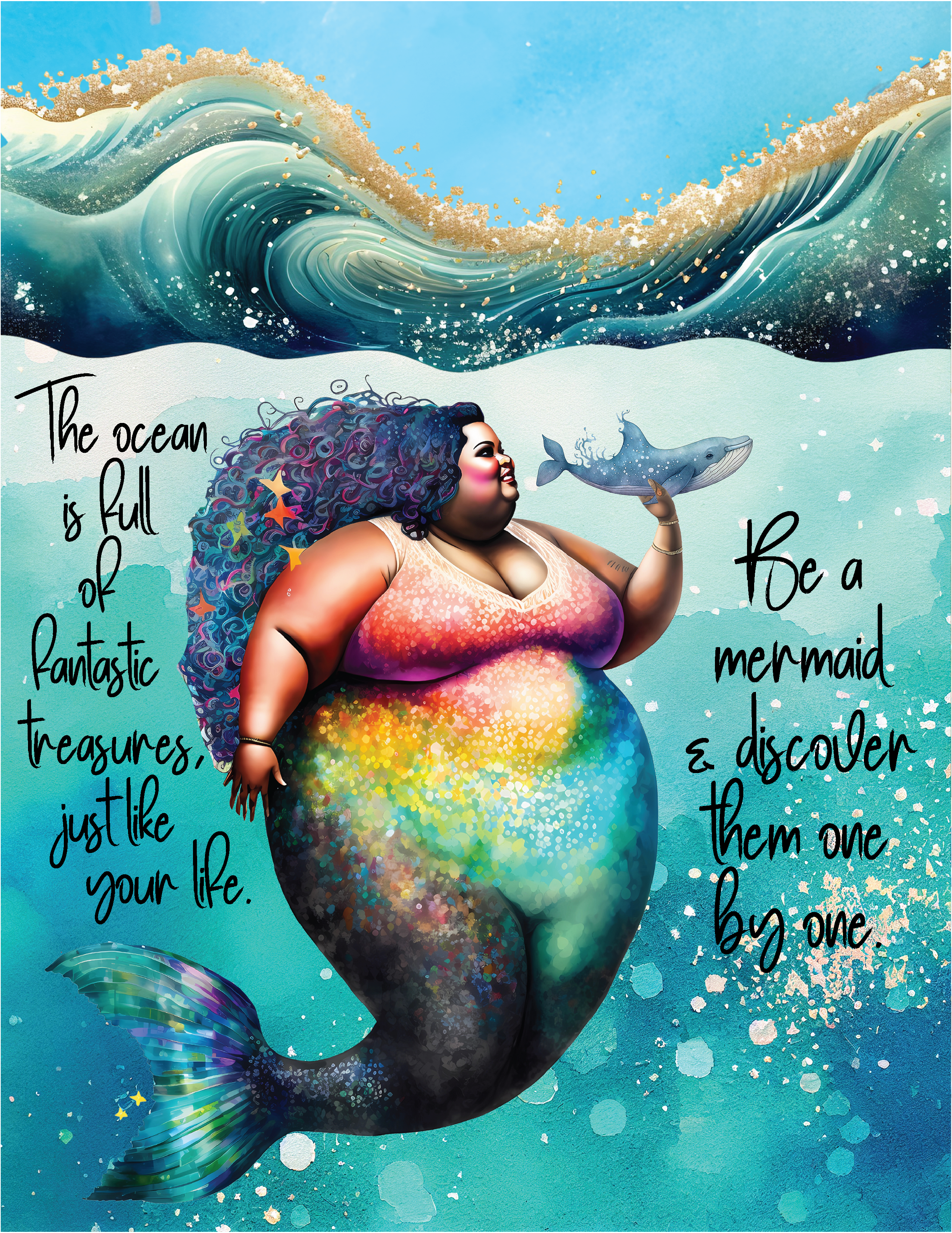 free printable mermaid wall art
