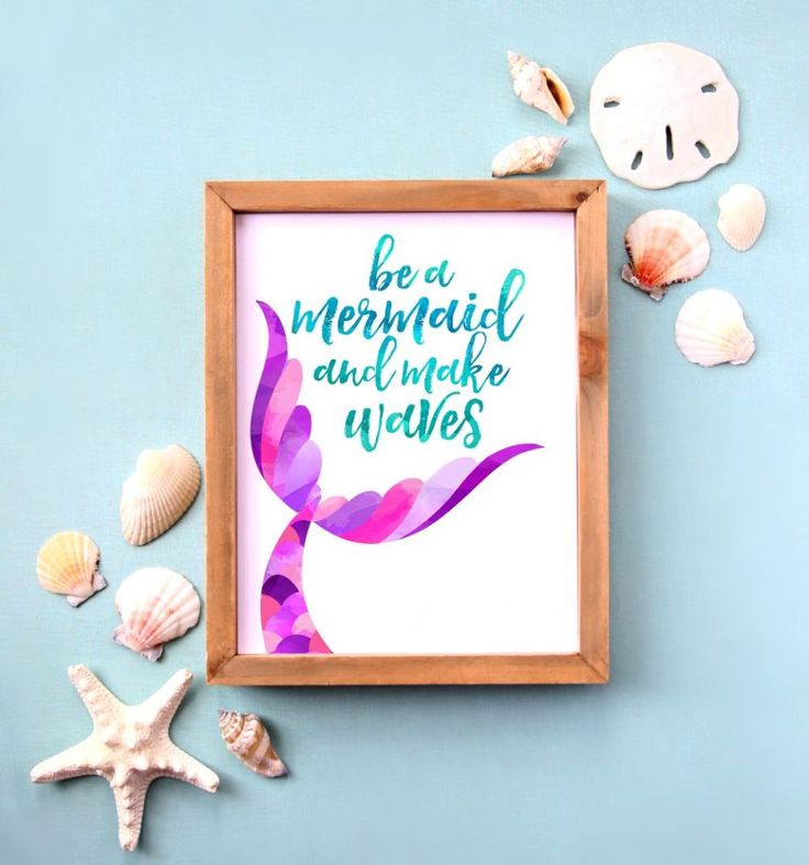 free printable mermaid wall art
