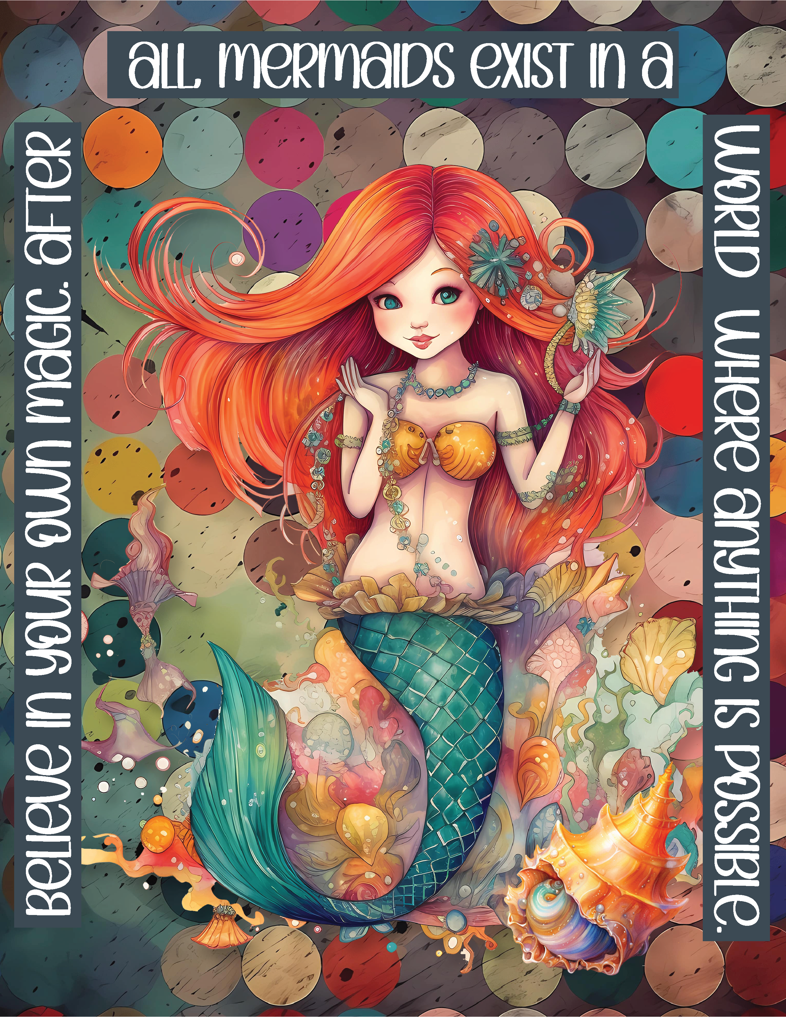 free printable mermaid wall art