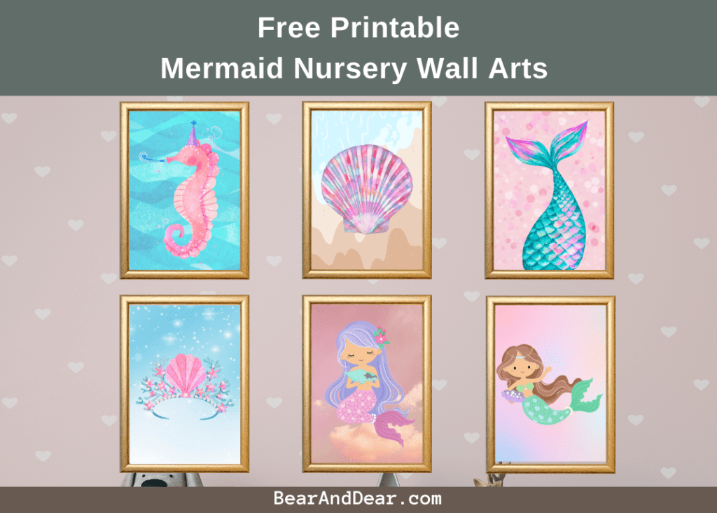 free printable mermaid wall art