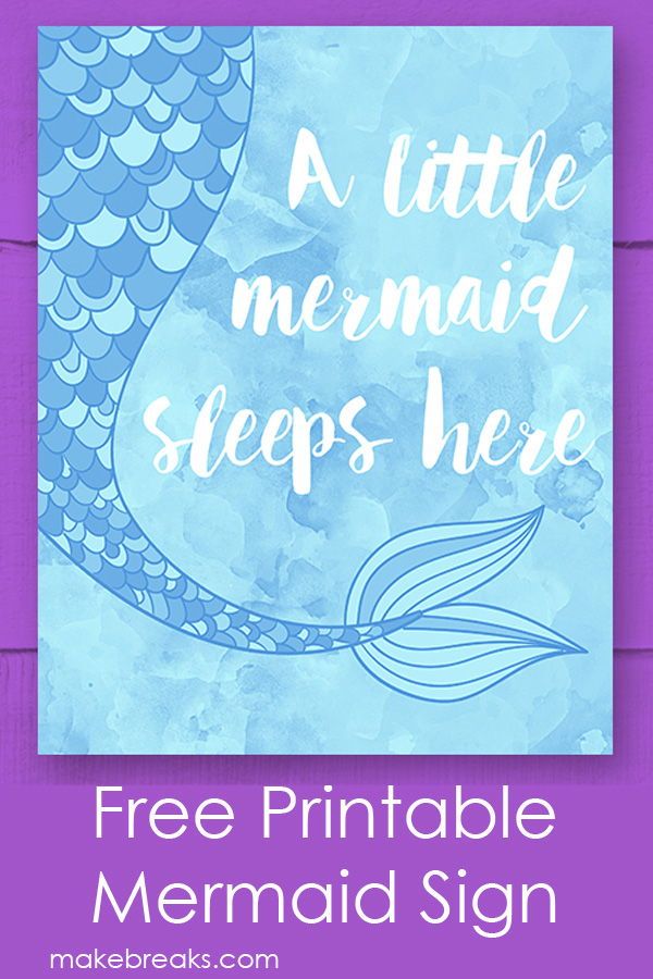 free printable mermaid wall art