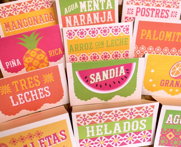 free printable mexican place cards