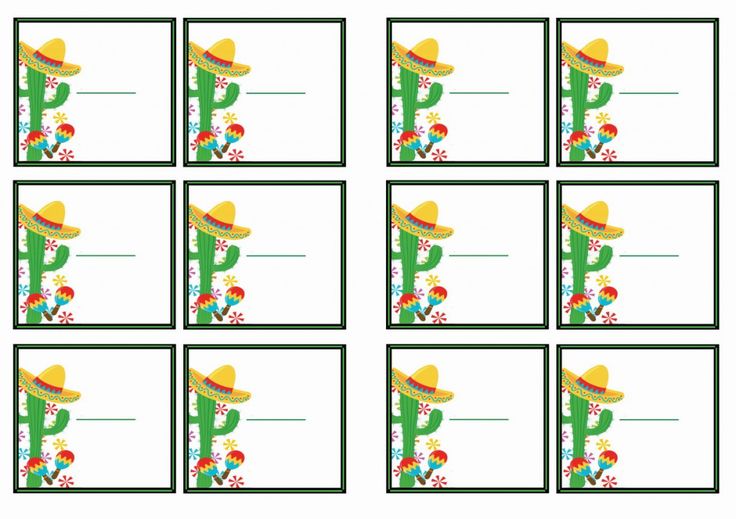 free printable mexican place cards