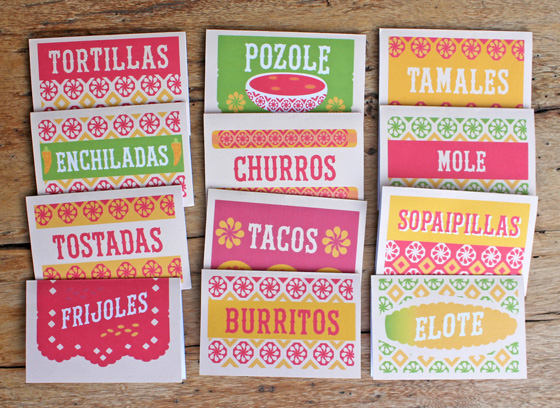 free printable mexican place cards