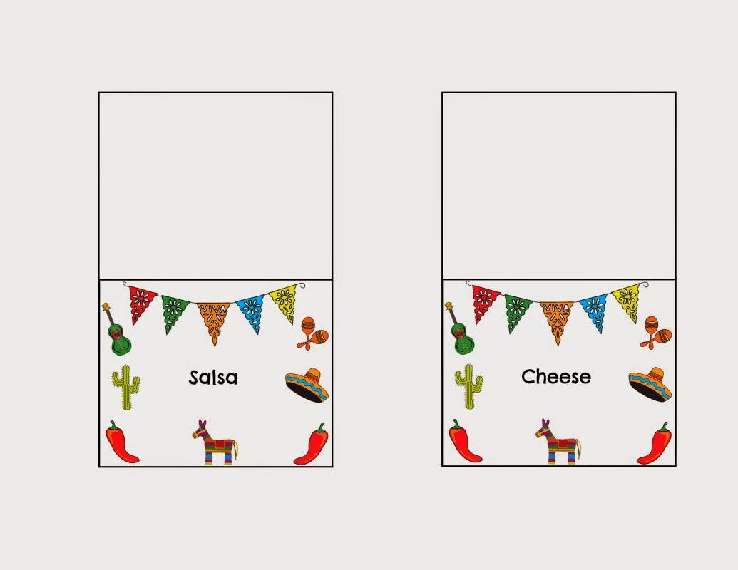 DIY Taco Bar Party - Table Tents Free Printables