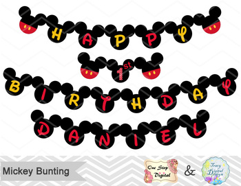 free printable mickey mouse happy birthday banner