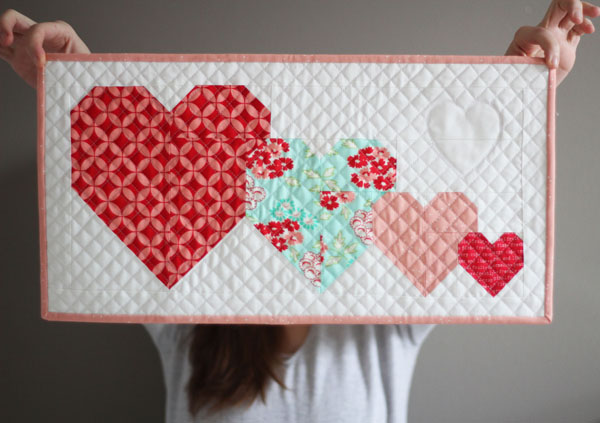 I Heart You Free Mini Quilt Pattern -