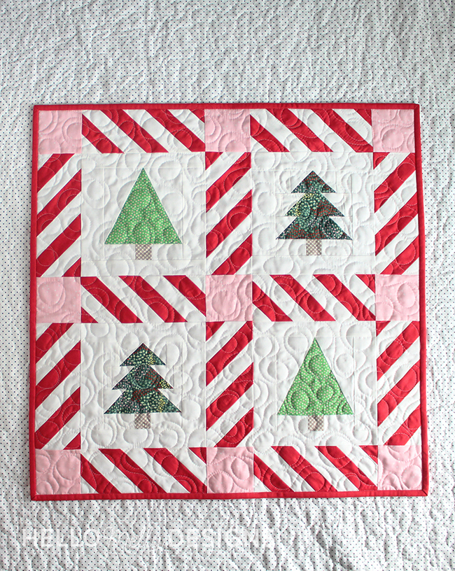 Trees in Candy Stripes Mini Quilt - Hello Melly Designs