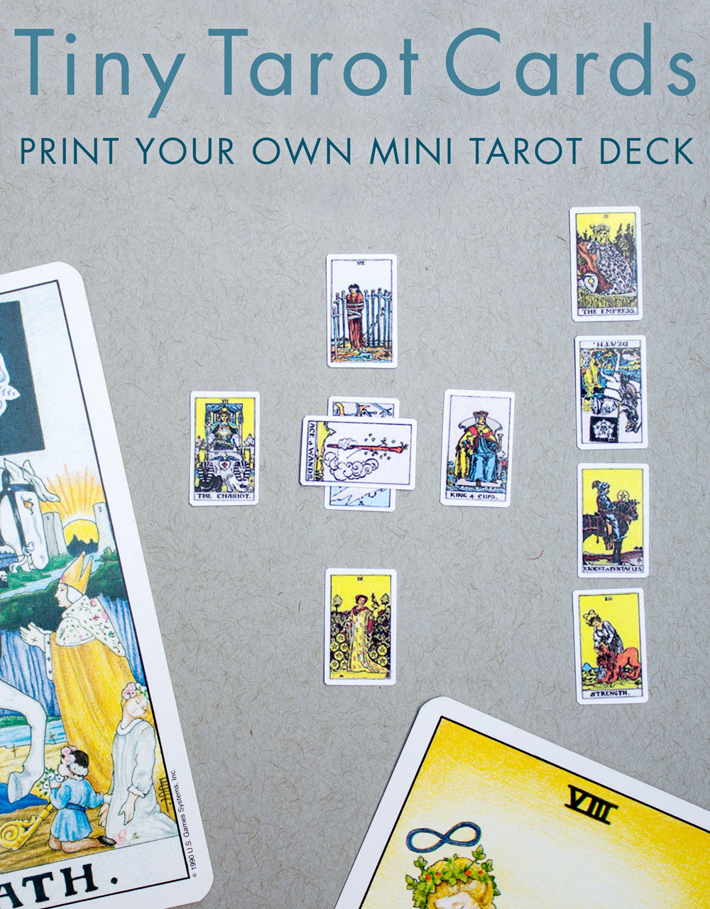 free printable mini tarot cards