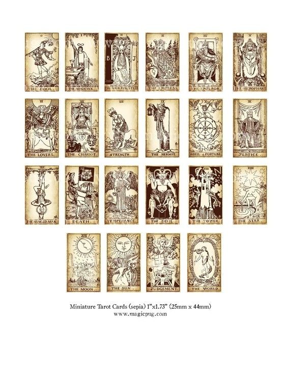 free printable mini tarot cards