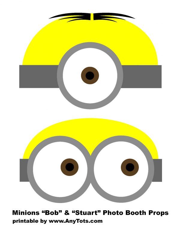 free printable minion photo booth props