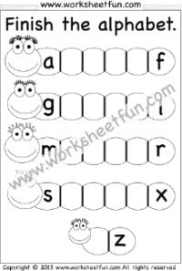 free printable missing alphabet worksheets