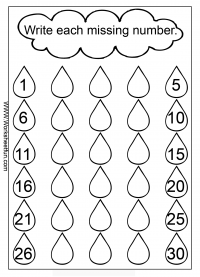 Missing Numbers - 1-30 - Three Worksheets / FREE Printable ...