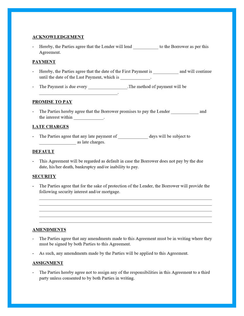 free-loan-agreement-templates-and-sample-worksheets-library for Free Printable Payment Agreement Template Free Loan Agreement Templates and Sample - Worksheets Library for Free Printable Payment Agreement Template