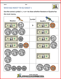 free printable money worksheet for 2nd grade