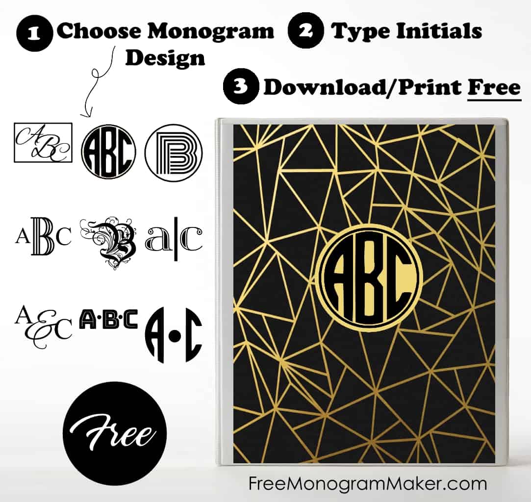 free printable monogram binder covers no download