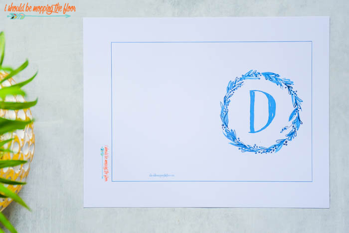 Free Printable Monogrammed Note Cards | i should be mopping the floor