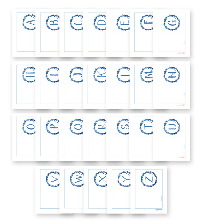Free Printable Monogrammed Note Cards | i should be mopping the floor