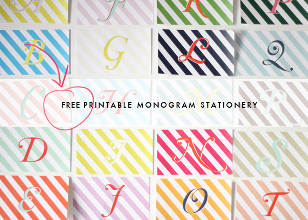 DIY: Printable monogram stationery - Brooklyn Bride - Modern ...