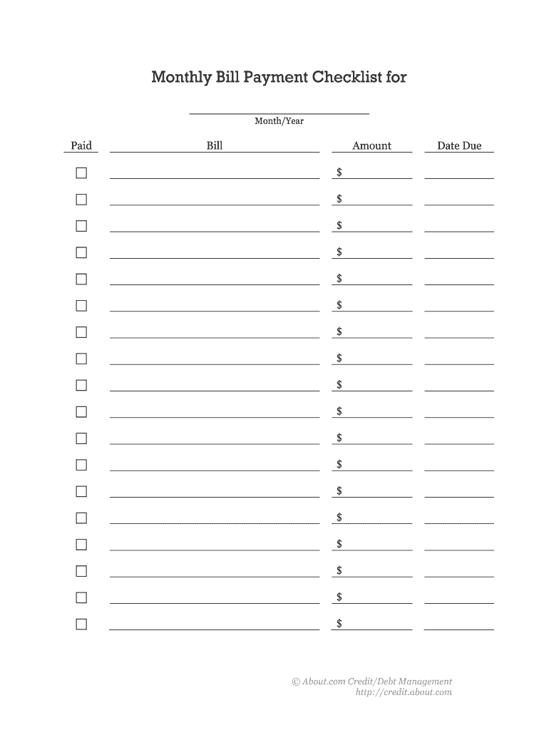 free printable monthly bill organizer
