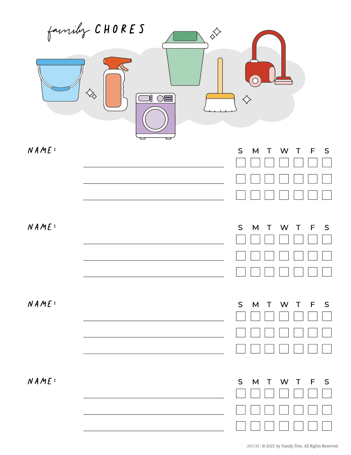 10 Free Printable Chore Charts - iMOM