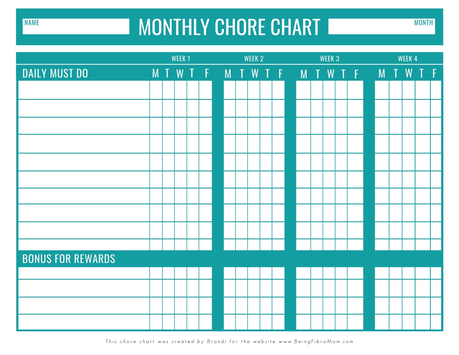 monthly-chore-chart-for-kids-payhip-worksheets-library for Free Printable Monthly Chore Chart Templates Monthly Chore Chart for Kids - Payhip - Worksheets Library for Free Printable Monthly Chore Chart Templates