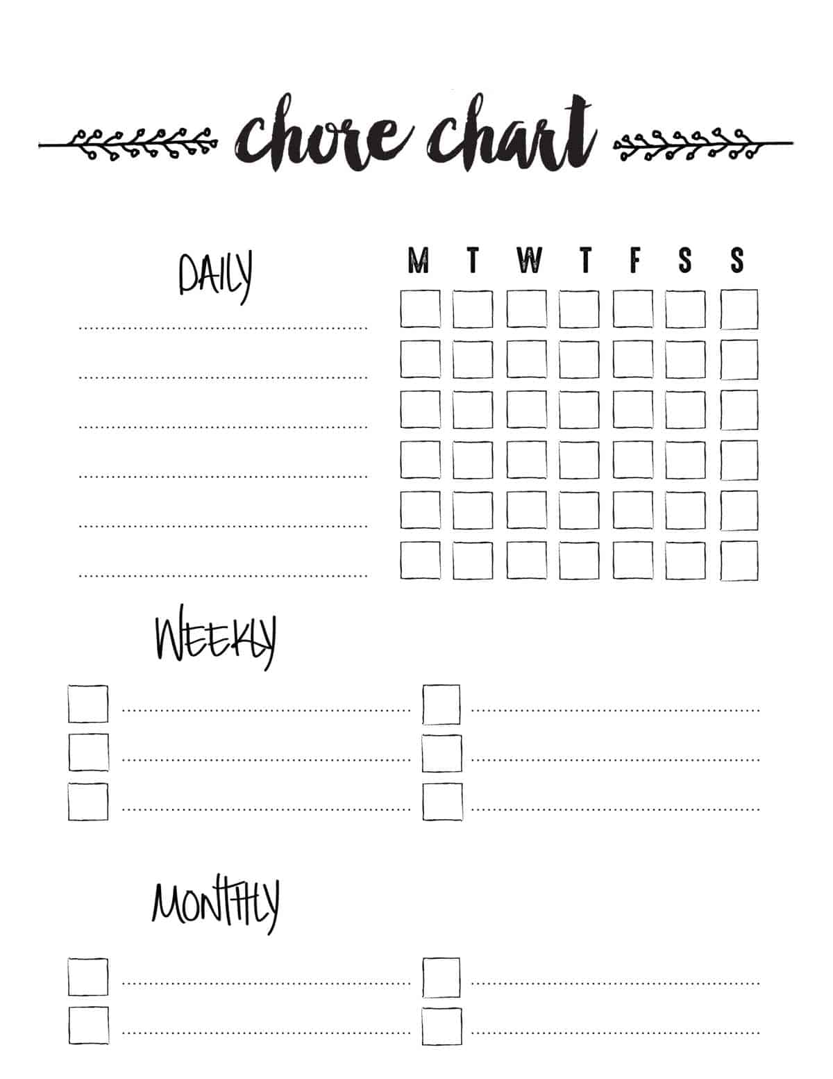Chore Chart to Build Self-Esteem {Free Printable}| Skip To My Lou