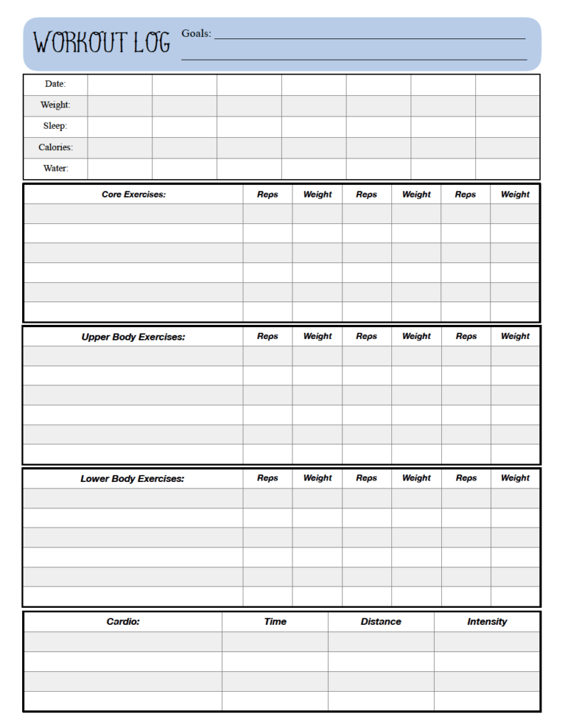 Health Printables: Food Tracker, Exercise Logs, Mood Trackers, &  More