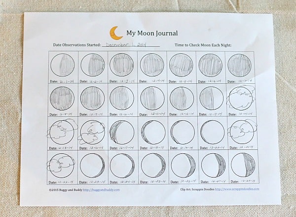 Astronomy for Kids: Moon Journal (Free Printable) - Buggy and Buddy